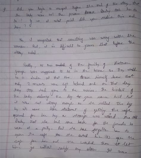 Did you begin to suspect, before the end of the story, that the lady ...