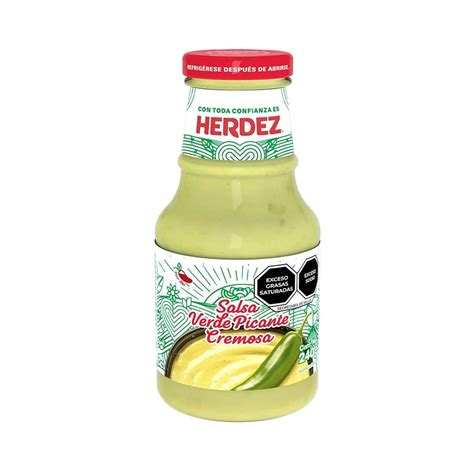 Herdez Salsa Verde Picante Cremosa - Spicy Creamy Green Salsa 8oz (240 ...