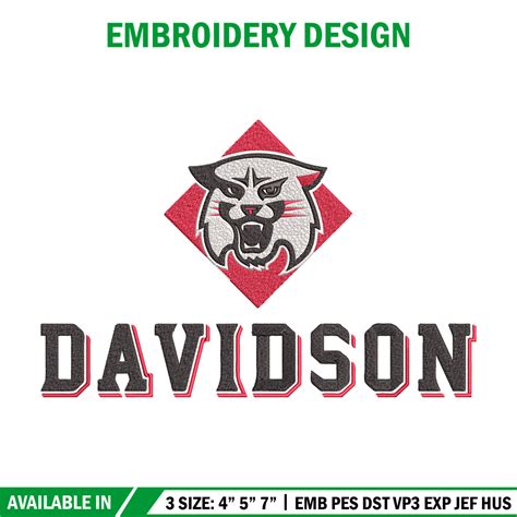Davidson College logo embroidery design, Sport embroidery, l - Inspire ...