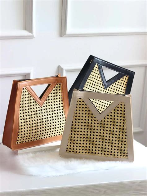 Buy V Cut Hand Held Handbag Online - Ishhaara