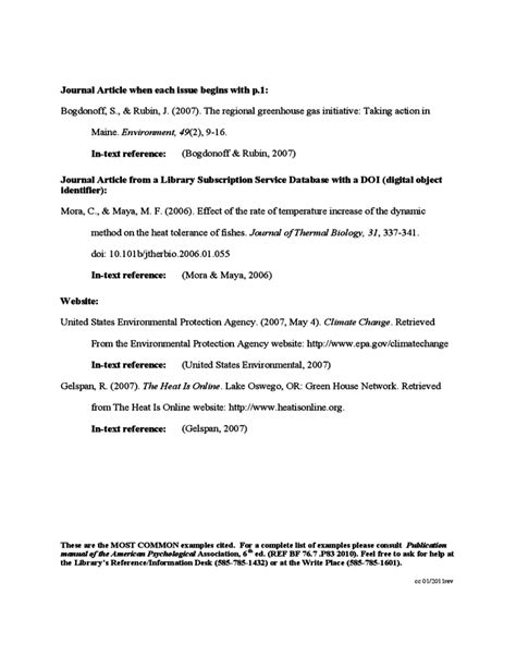 Example of APA Format for Reference List 的图像结果