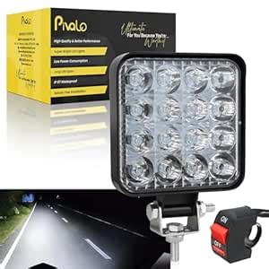 Pivalo CYT 16 LED Square Focus Beam Light 48W 12V DC Waterproof Fog Pod ...