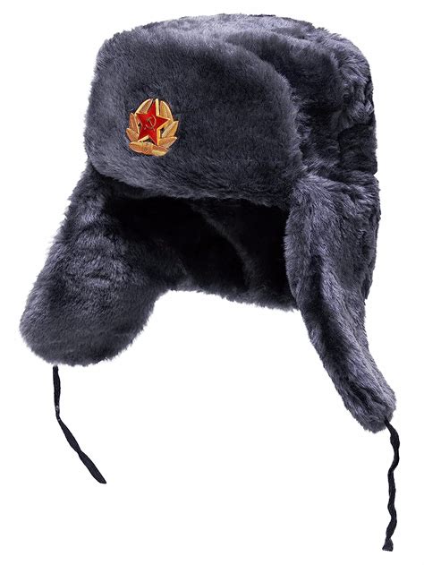 Buy BELEON Ushanka Russian Fur Hat - Soviet Army Trapper Hat - Winter ...