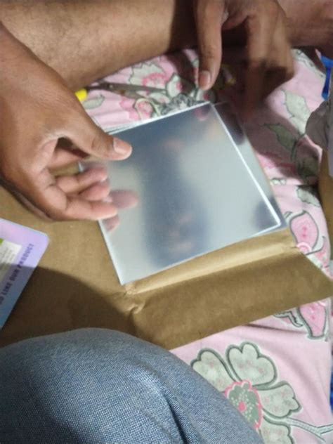 Buy Glass Walldaddy 4 Big Square Silver Mirror For Wall Stickers Large ...