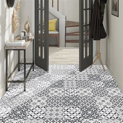 DHgate.com:Bathroom Tile Decals - Black & White Patterned Floor ...