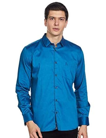 Parx Dark Blue Slim Fit Shirt : Amazon.in: Clothing & Accessories