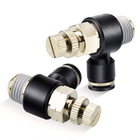 INVENTO 2Pcs Pneumatic Connector 8mm x 1/4" Inch BSP Male Thread Flow ...