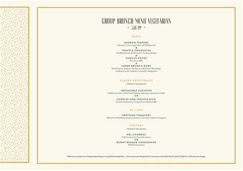 The Optimist - Group Menus