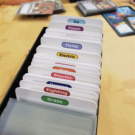 Dividers for Pokemon TCG - Types - Crazy Jackalope Games