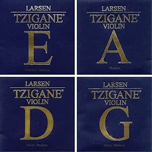 Larsen Tzigane 4/4 Violin String Set - Medium Gauge with Ball-end E ...