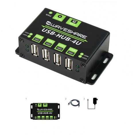 Buy Waveshare Industrial Grade USB HUB, Extending 4x USB 2.0 Ports ...