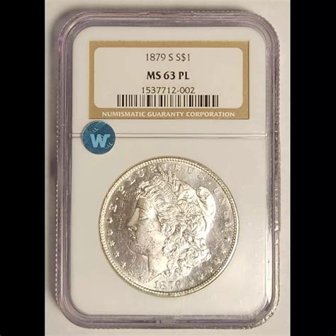 1879-S Morgan Silver Dollar NGC MS-63 PL Sight White - Bob Paul Rare Coins