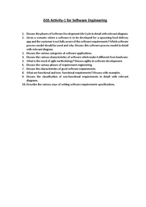 SE GSS Activity 1: Software Development Life Cycle & Requirements ...