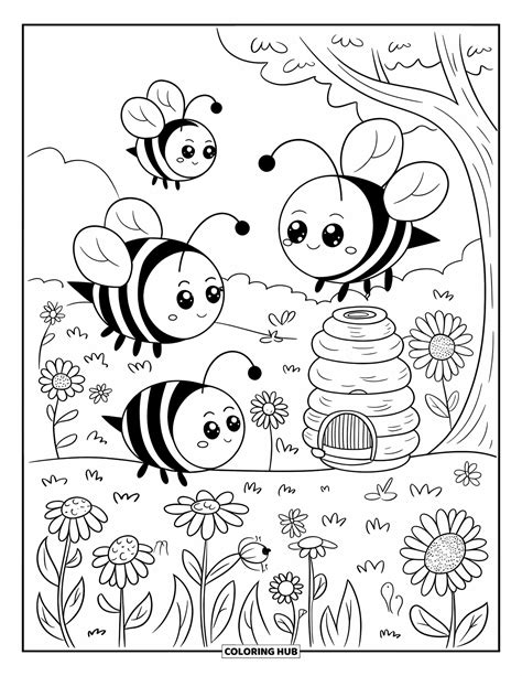 70+ Honey Bee Coloring Pages for Kids & Adults (Free Printable PDFs)