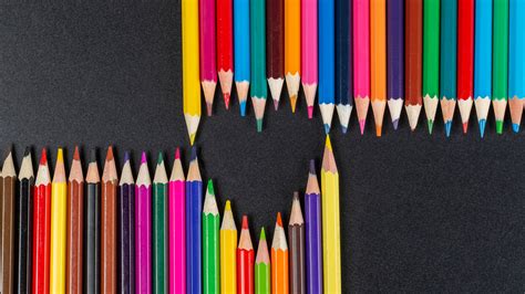 Download wallpaper 3840x2160 heart, pencils, colorful, sharp 4k uhd 16: ...