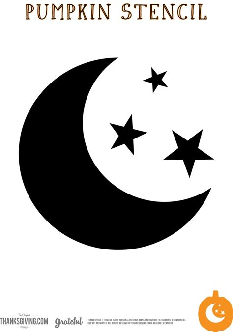 Printable Moon Pumpkin Stencil - Printable New Year Banners