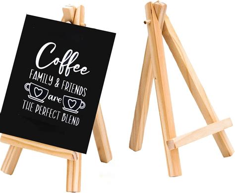 Desi Rang Wood 4 Pcs Mini Chalkboard Easel Signs For Tabletop Decor ...