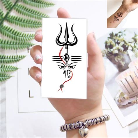 Temporary Tattoowala Maa Paa With Mahadev Eye Trishul Tattoo Temporary ...