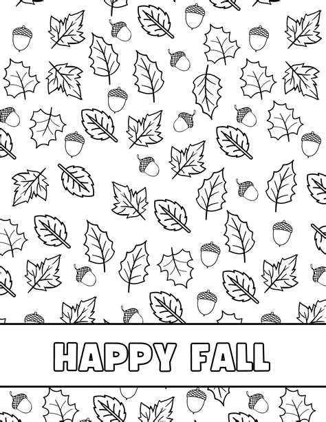 Fall Kids Coloring Pages