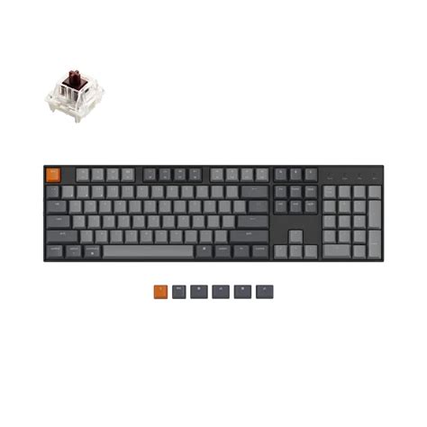 Amazon.in: Buy Keychron K10 Full Size Layout White LED Backlit Brown ...