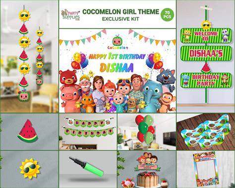 Coco Melon Girl Theme Exclusive Kit | Customized Party Supplies Online ...