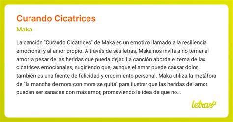 Significado de la canción CURANDO CICATRICES (Maka) - LETRAS.COM