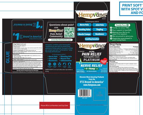 Hempvana Ultra Pain Relief Homeopathic Cream Platinum - Nerve Relief