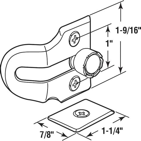 Prime-Line 1-1/4-in Yellow Steel Sliding Window Sash Lock 2 -Pack in ...