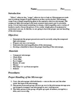 Image result for Microscope Lab Activity