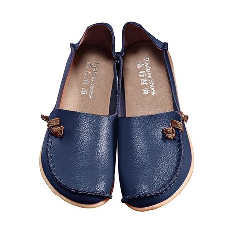 NOKIO Women's Cowhide Mother's Shoes Women's Low Top Casual Shoes ...