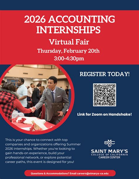 Accounting Fair (Summer 2026 Internships) | Saint Mary's College