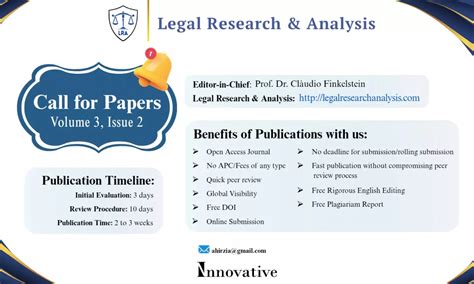 Call for Papers: Legal Research & Analysis Journal Volume 3 Issue 2 ...