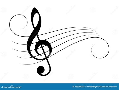 Music Note Staff Vector Illustration Stock Vector - Illustration of ...