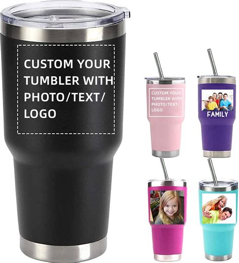 Personalized Photo 20oz 30oz Stainless Steel Tumbler,Custom Coffee ...