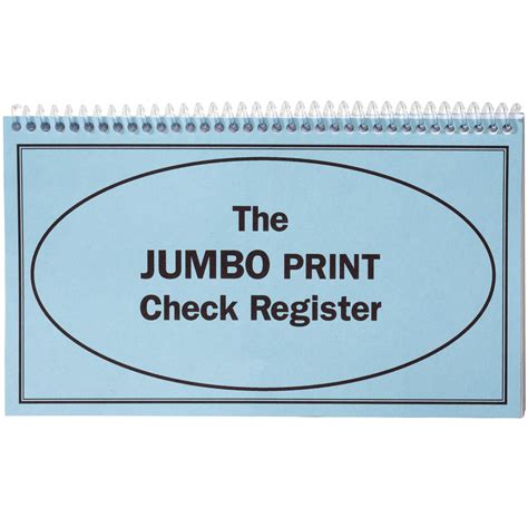 Large-Print Check Register – Wide-Line Checkbook Register