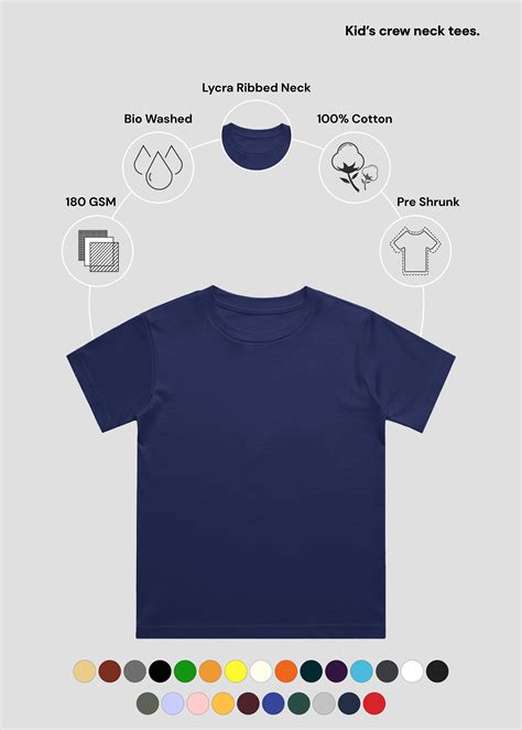 Royal Blue Kids Crew Neck T-Shirt | BC21 – TeeTalkies