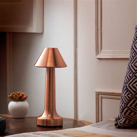Buy rosha Pyramid Wireless Iron LED Table Lamps with Cozy Warm Lighting ...