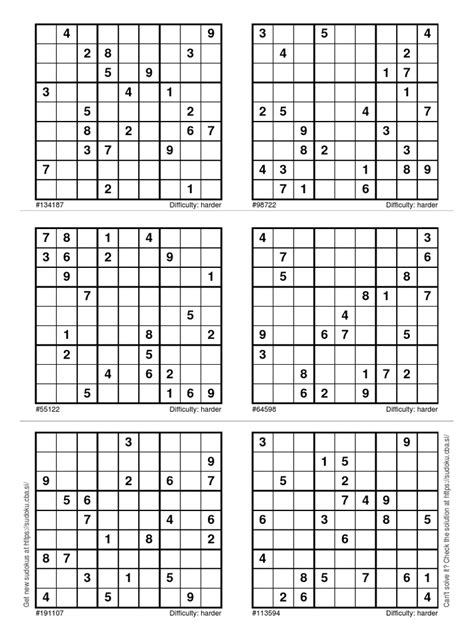 Sudoku Print Outs 的图像结果