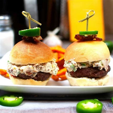 Jalapeno Popper Burger Sliders Air Fryer or Grilled - Everyday Eileen