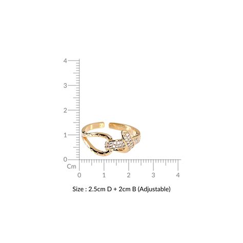 Ring Online - Premium Infinite Radiance Adjustable Gold Ring | Nestasia