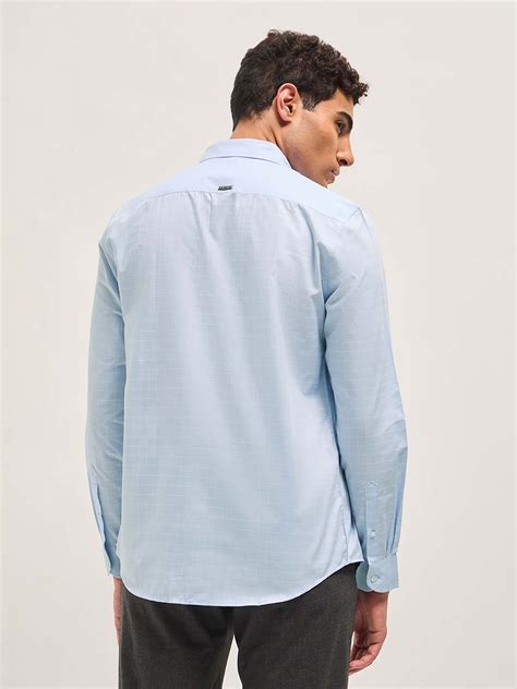 Buy THE BEAR HOUSE Men Blue Checks Shirt Online