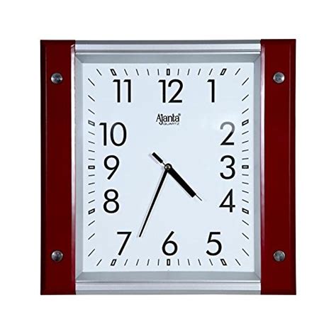 Ajanta Wall Clock 1747 Red with Square Dail Shape Size(31X31)cm For ...