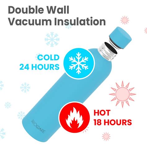 Stainless Steel Insulated Water Bottle 24 Hours Hot and Cold Leak-Proo ...