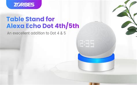 ZORBES® Table Stand for Alexa Echo Dot 4th/5th Generation Desktop Table ...