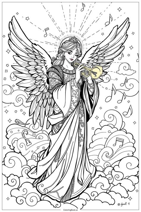 Angel Coloring Pages For Kids Printable