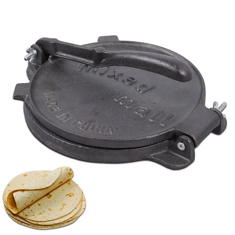 Buy Tortilla Press Iron - Pre-Seasoned Cast Iron Roti Tortilla Maker ...