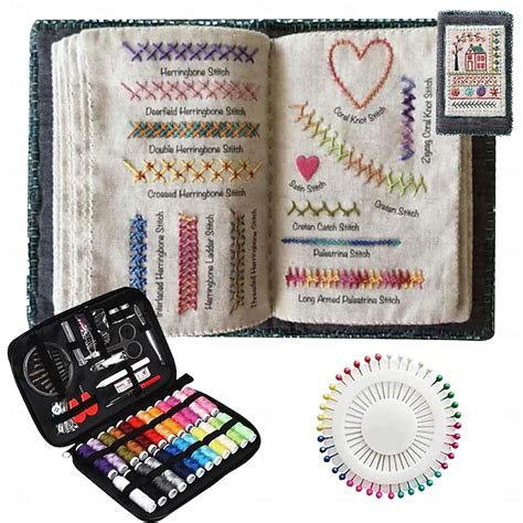 Embroidery Stitch Book Kit, DIY Stitch Book, Comprehensive Sewing Guide ...