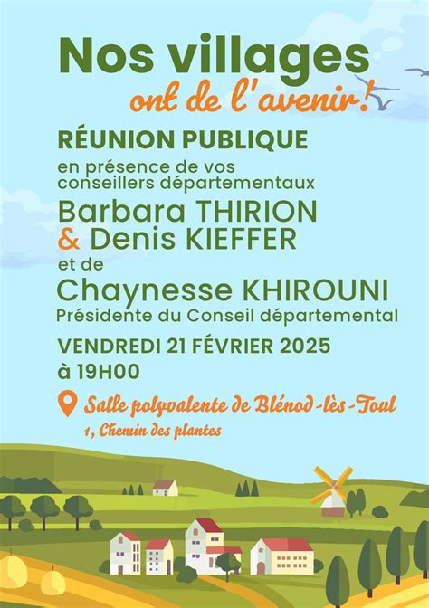 Réunion publique - Nos villages ont de lavenir ! , 1 Chemin des Plantes ...