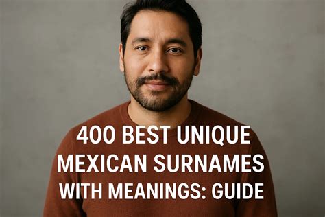 400 Best Unique Mexican Surnames with Meanings: Guide