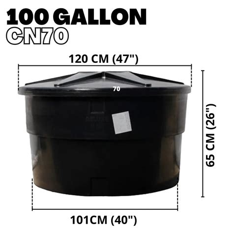 100Gallon CN70 Polyethylene Pe Tank Round Type Water Tank (100 Gallon ...